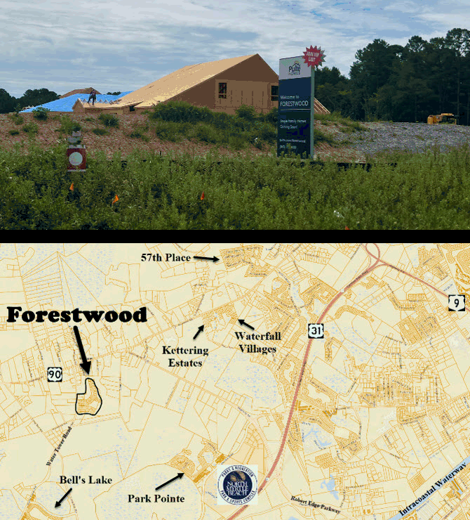 New home community of Forestwood In North Myrtle Beach by Pulte Homes