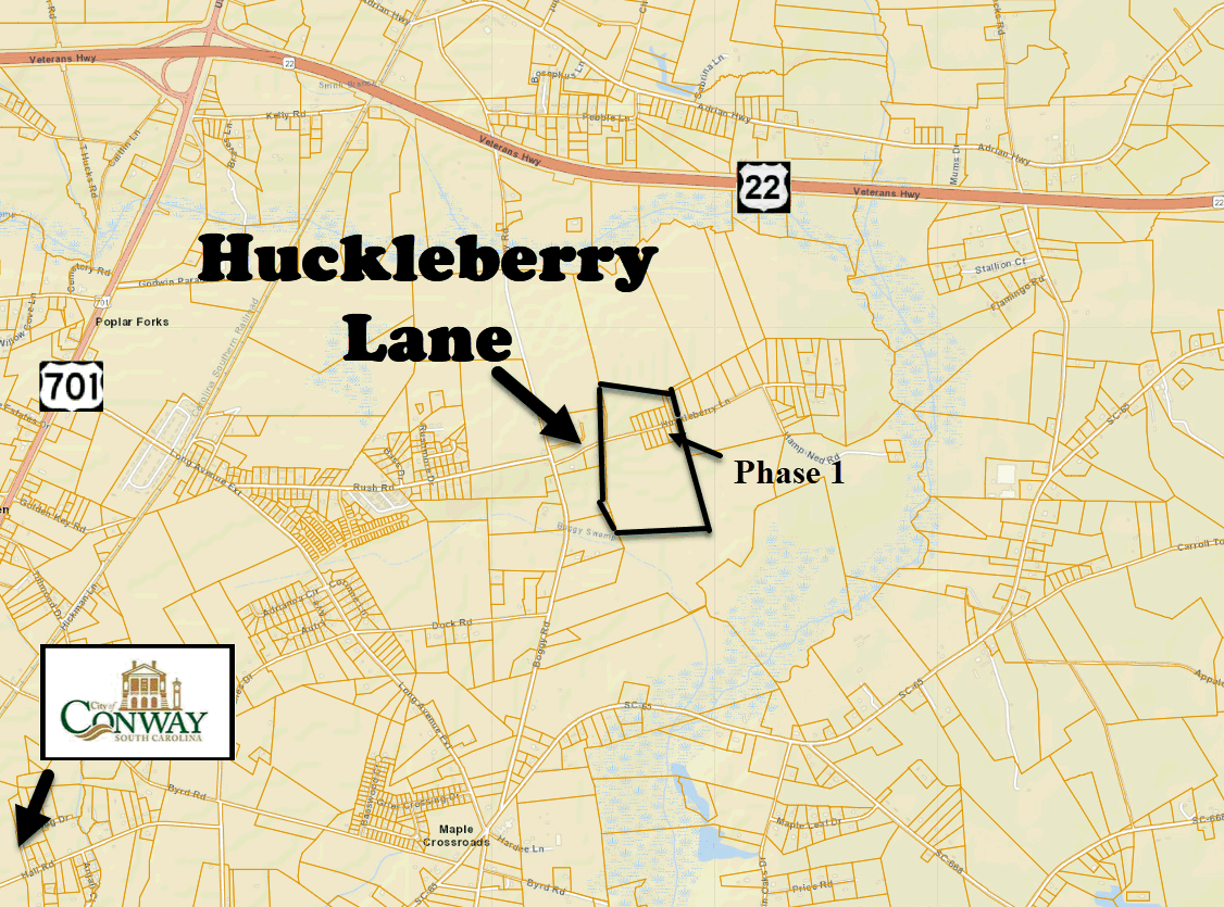 New home community of Huckleberry Lane in Conway being developed by Great Southern Homes