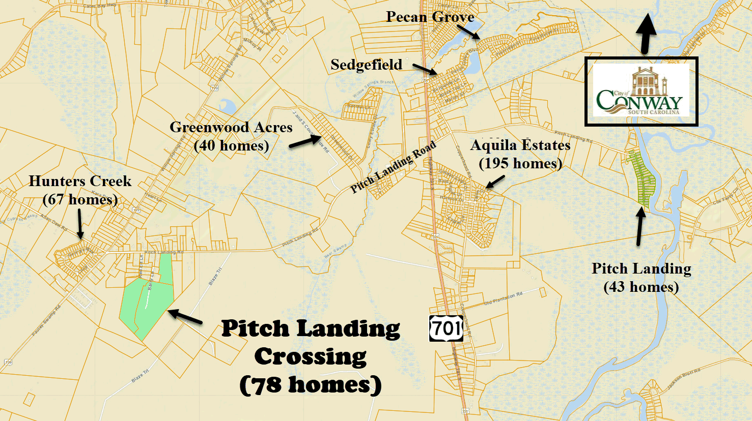 Pitch Landing Crossing new home community in Conway, SC