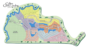 Collins Creek Landing Community Map by Port City Homes
