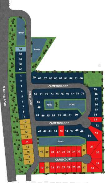 Spring Oaks new home community in Conway - Site Plan by Dream Finders Homes