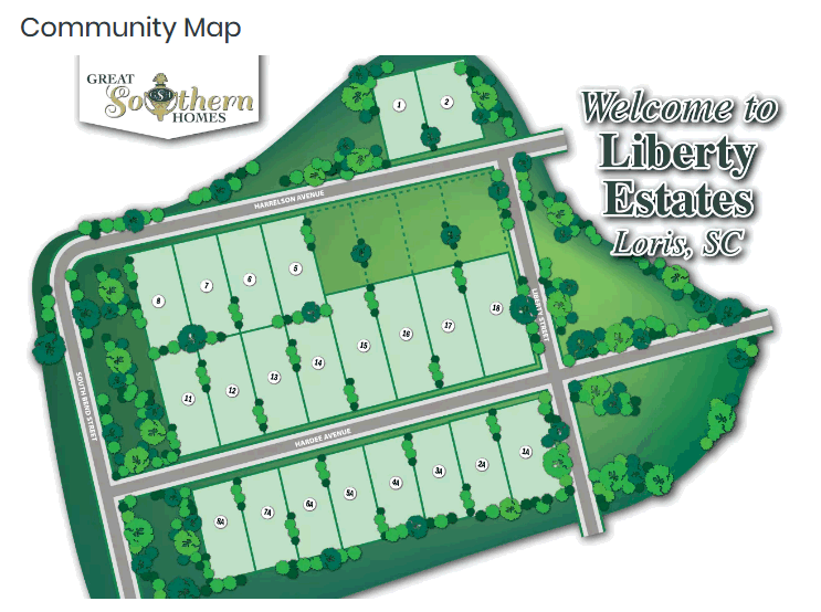 Community May of Liberty Estates by Great Southern Homes