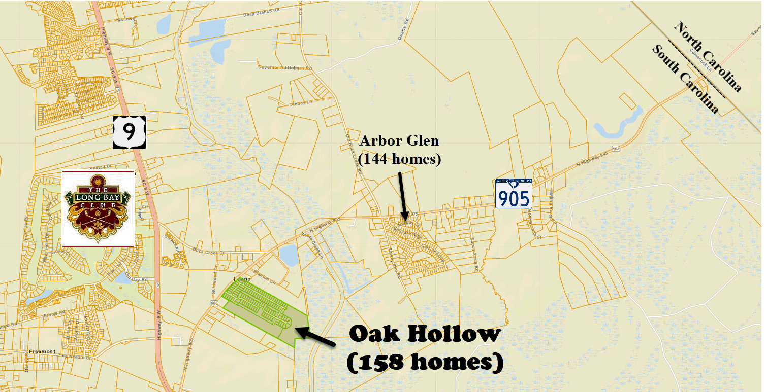 New construction at Oak Hollow in Longs