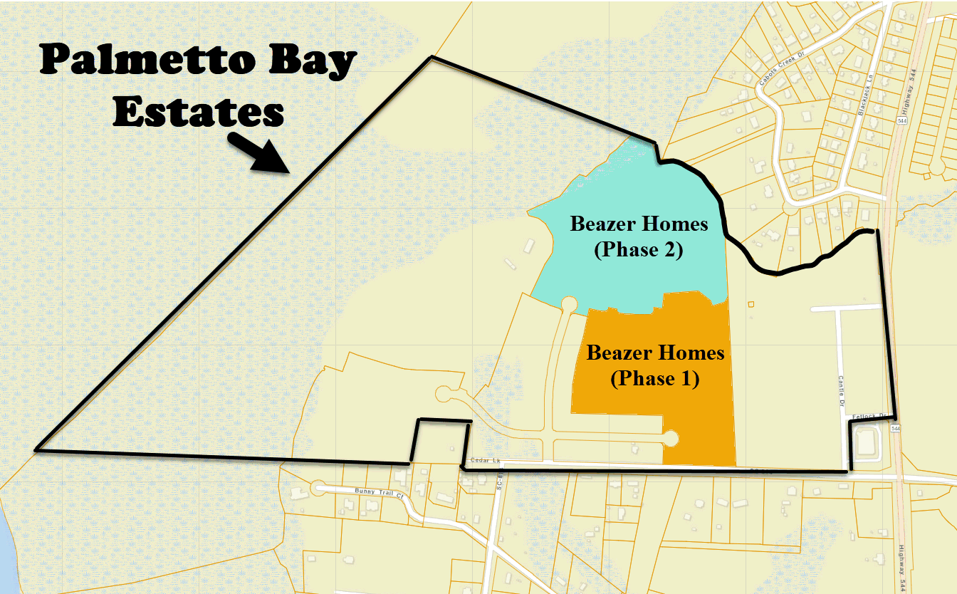 New home community of Palmetto Bay Estates in Conway - first two phases by Beazer Homes
