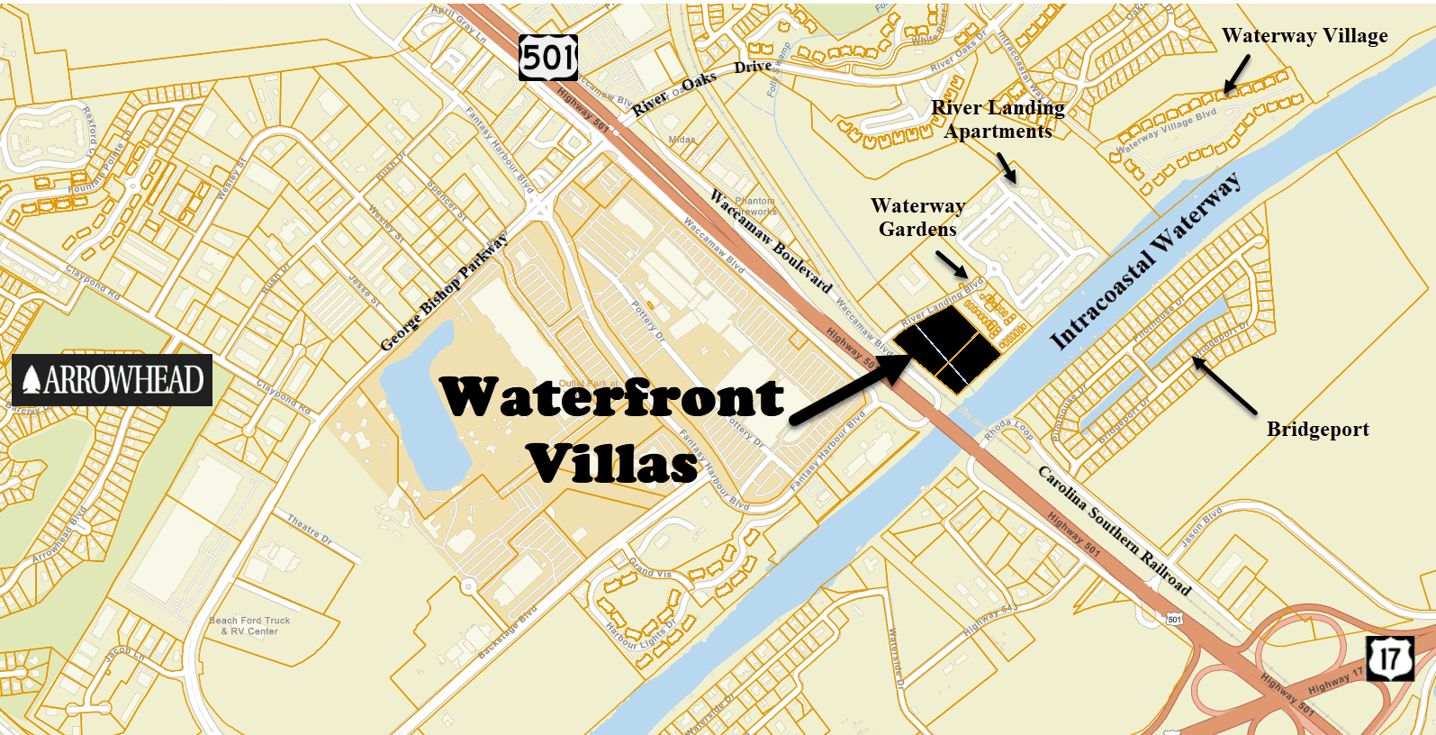 Waterfront Villas - a new townhome community coming soon to Myrtle Beach