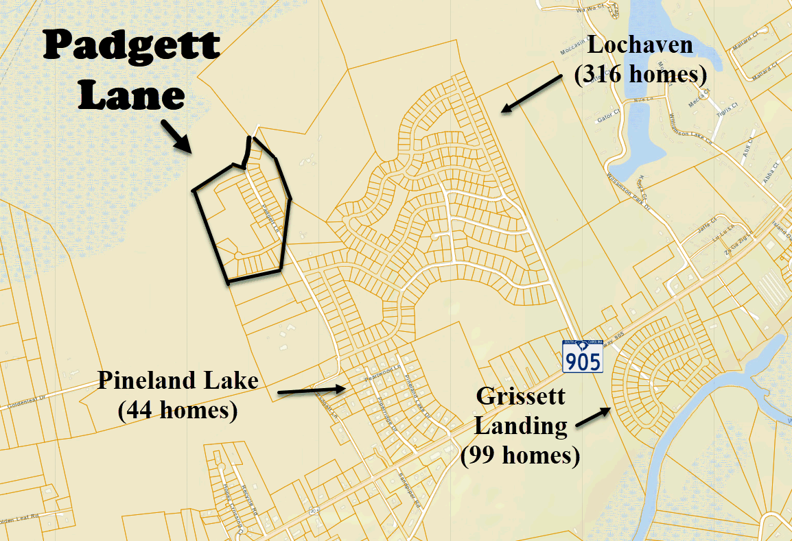 New home community of Padgett Lane in Conway