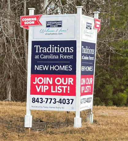 New construction at The Traditions at Carolina Forest