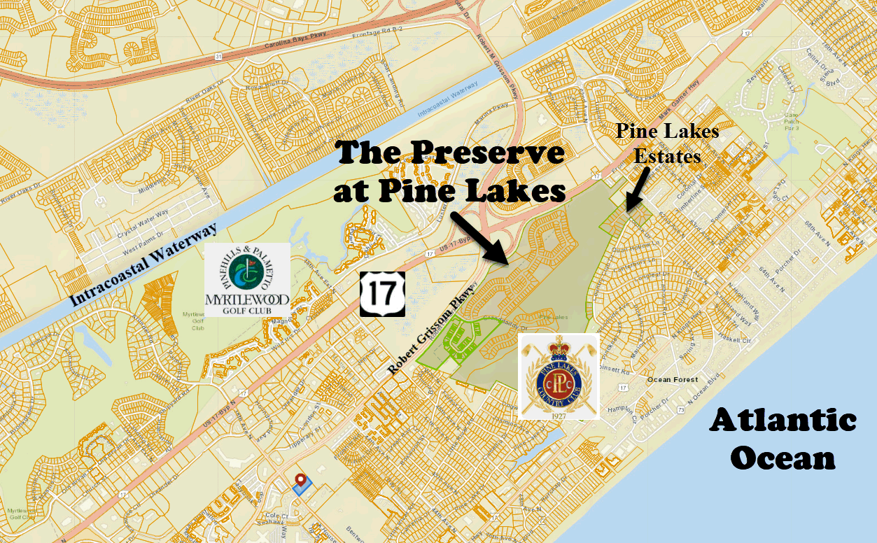 The Preserve at Pine Lakes new home community in Myrtle Beach
