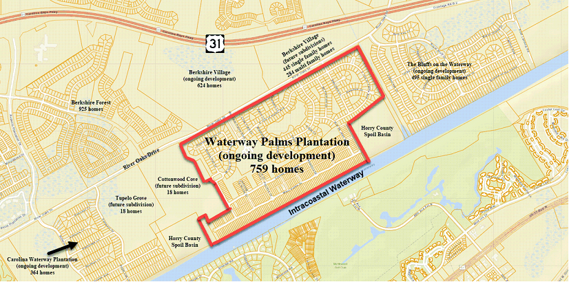 Waterway Palms Plantation new home community