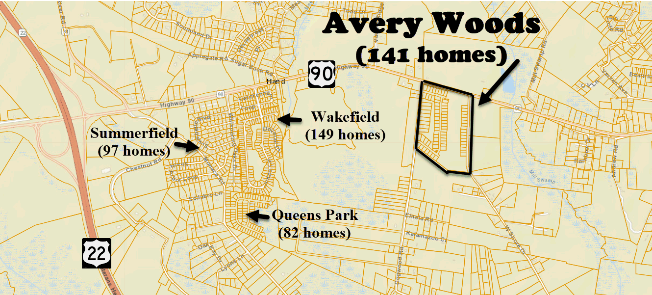 Avery Woods new home community in Conway