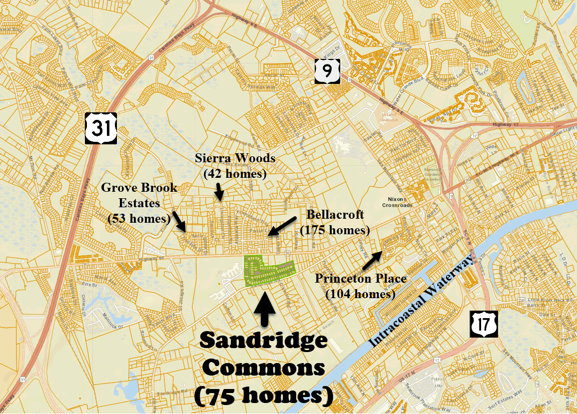 Sandridge Commons new home community in Little River