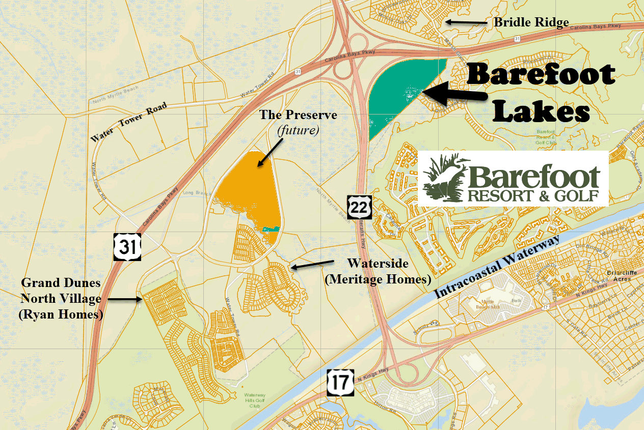 Barefoot Lakes new home community in North Myrtle Beach