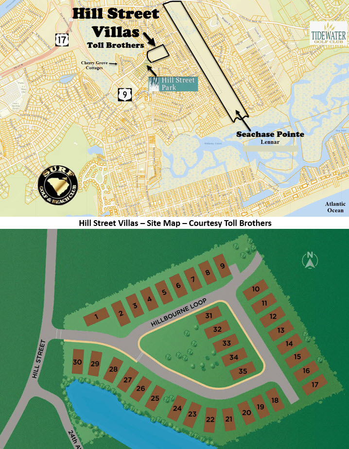 Hill Street Villas in North Myrtle Beach by Toll Brothers