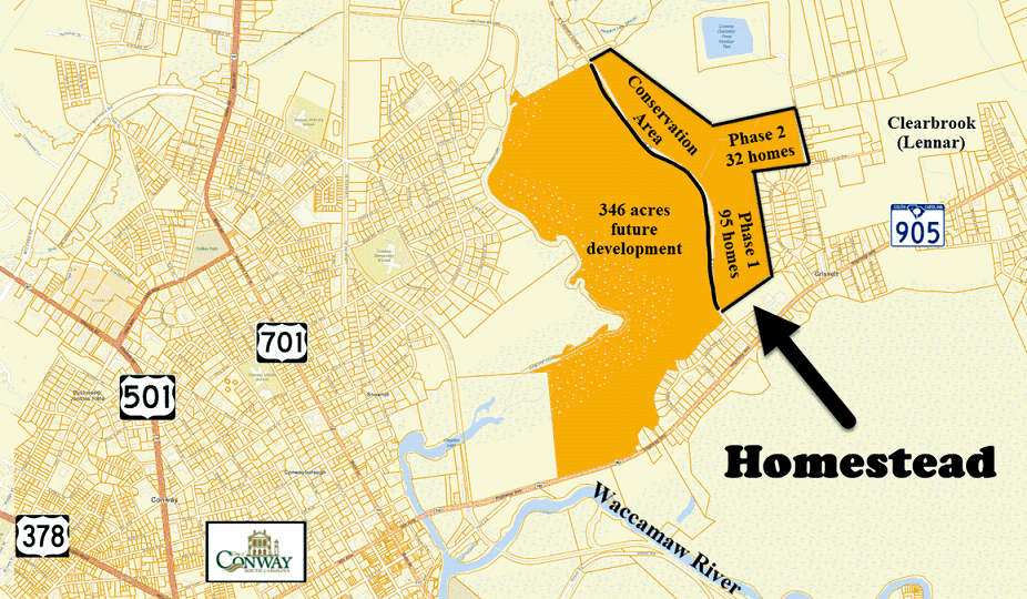 New home community of Homestead in Conway, SC