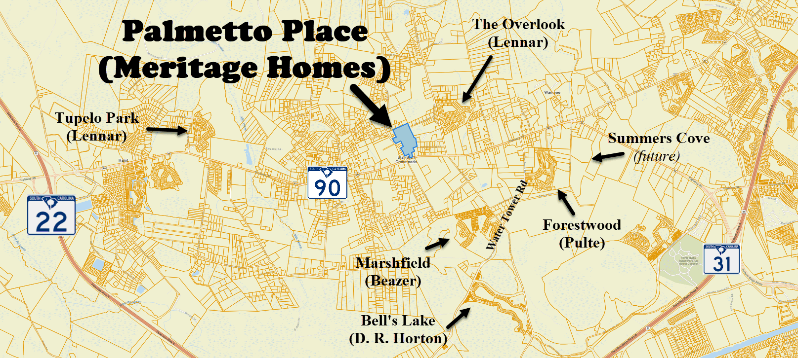Palmetto Place in Longs, SC by Meritage Homes