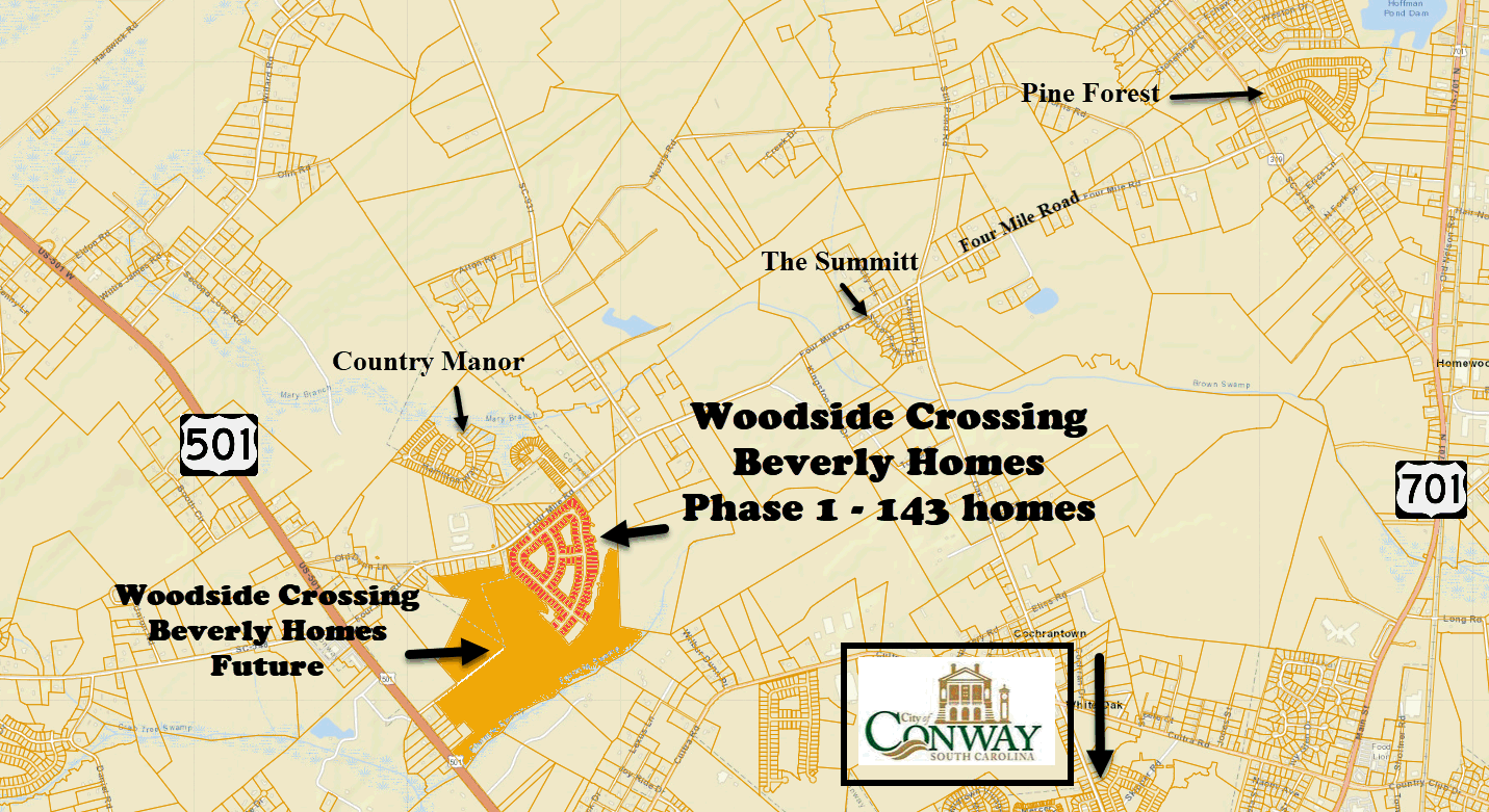 Woodside Crossing new community in Conway