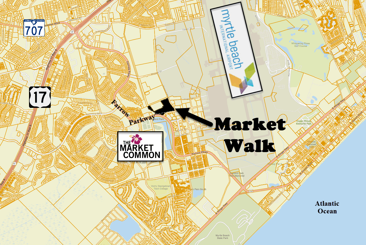 Market Walk in Market Common in Myrtle Beach
