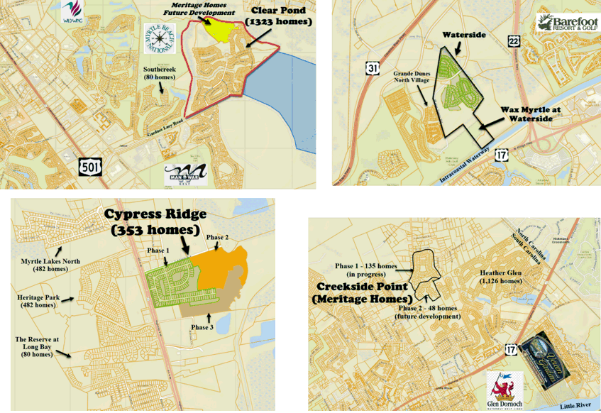 Meritage Homes buidling in the Myrrtle Beach area