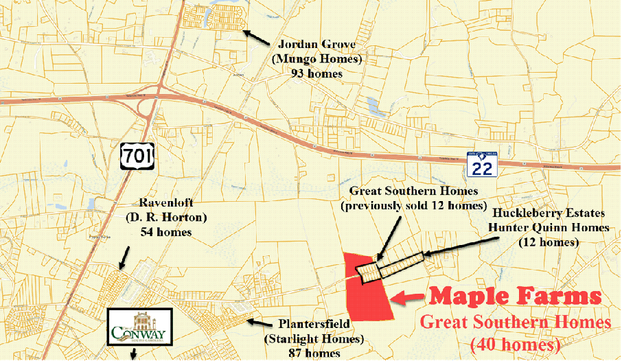 Maple Farms in Conway by Great Southern Homes