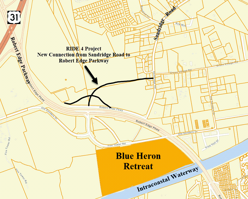 New Connector from Sandridge Road to Robert Edge Parkway