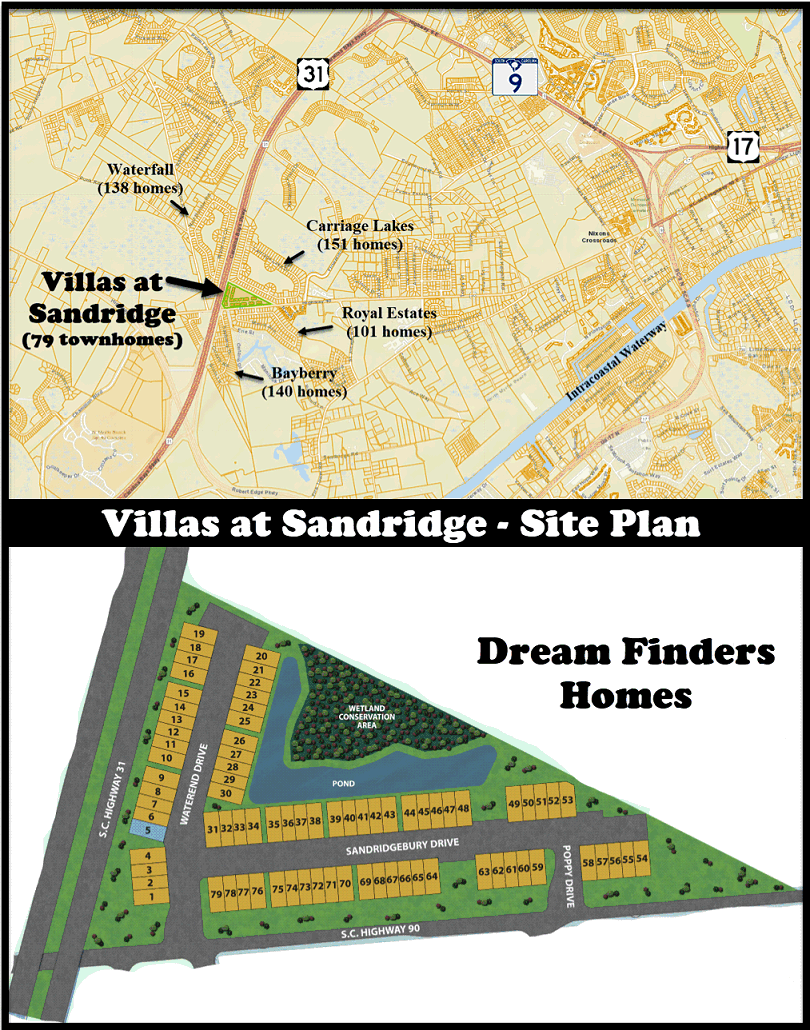 Villas at Sandridge in Little River by Dream Finders Homes