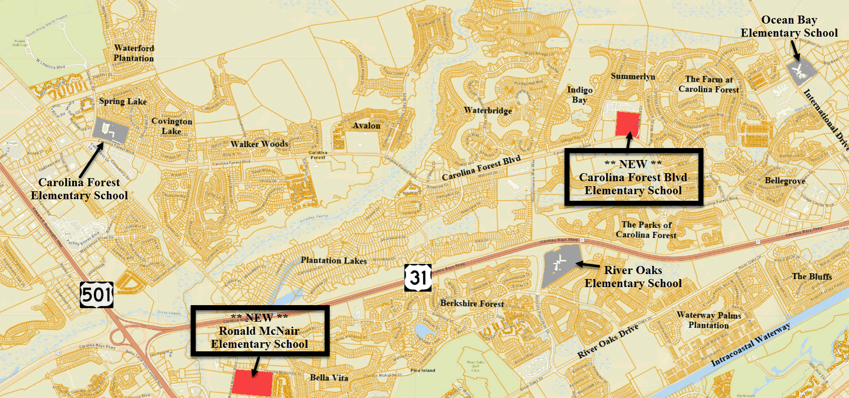 Two new Carolina Forest elementary schools set to open August 2025!