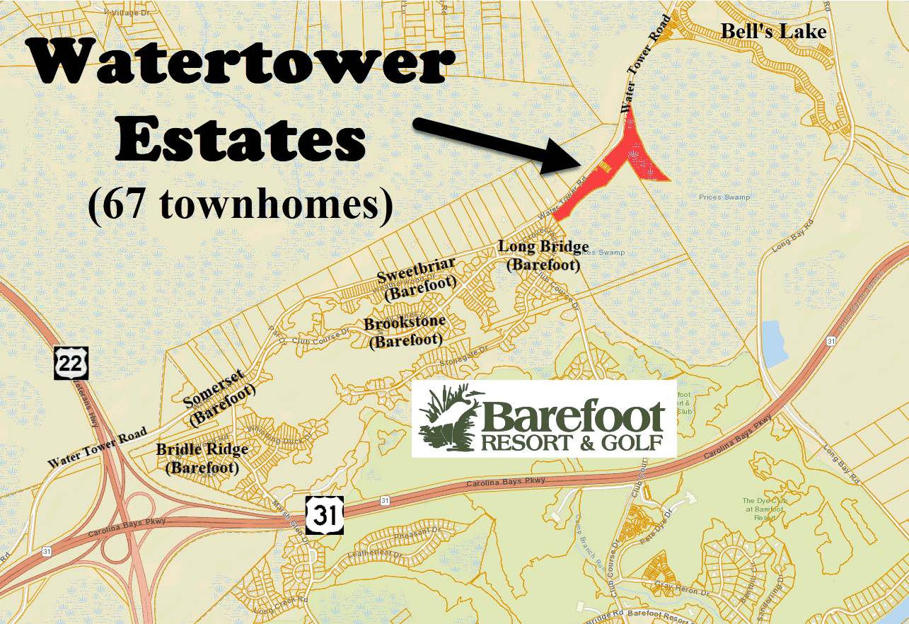 New townhome community of Watertown Estates in North Myrtle Beach by Suriano Homes