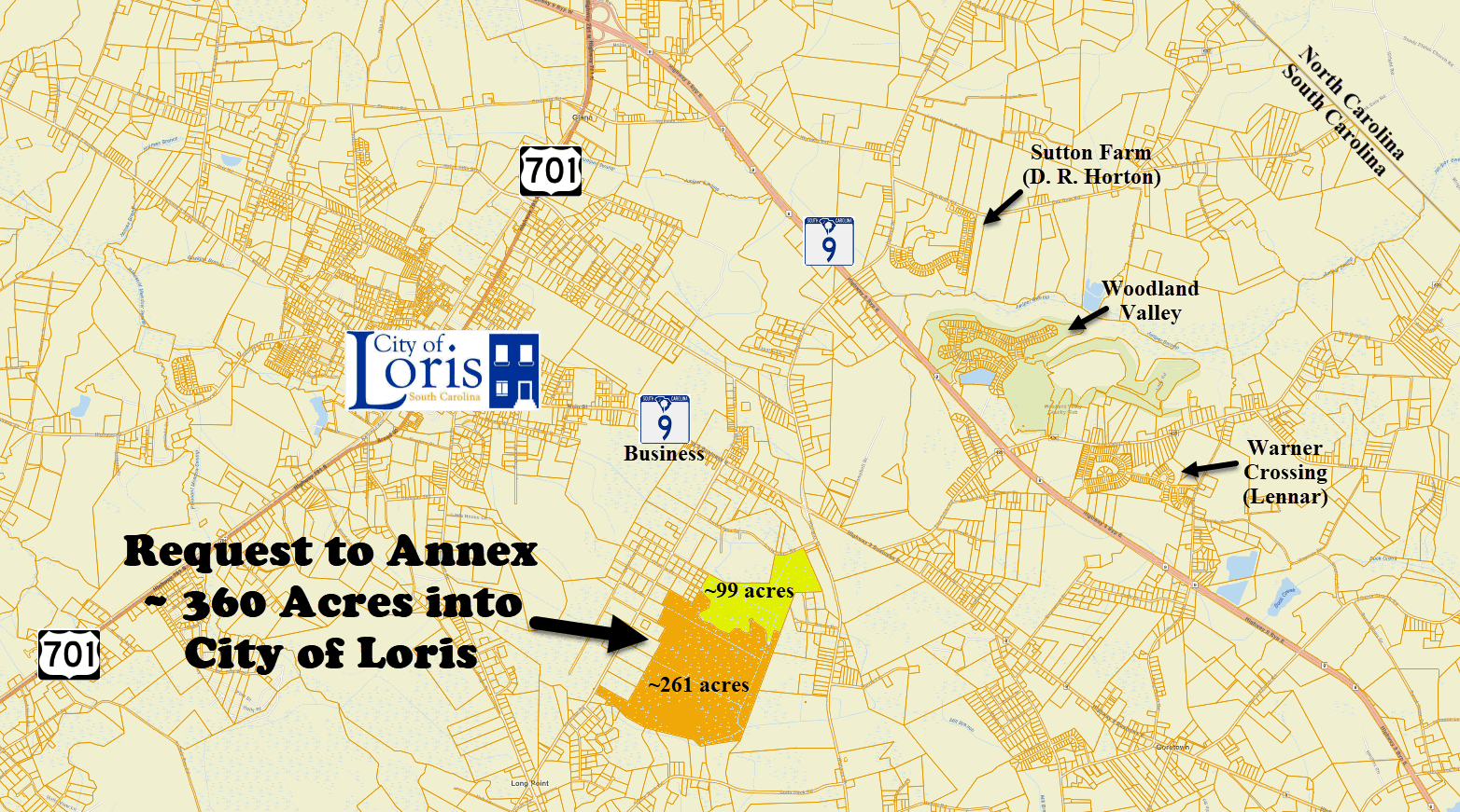 360 acres to be considered for annexation in the city of Loris