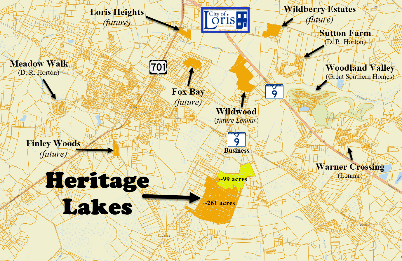 New home communities in Loris, SC