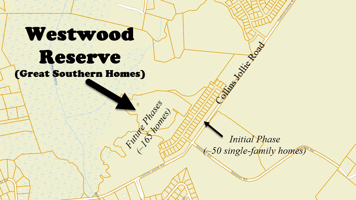 Westwood reserve in Conway by Great Southern Homes