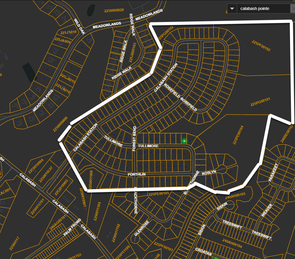 Calabash Station Community map by Dream Finders Homes
