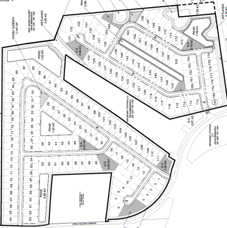 Conceptual Plan for new home community off of McKinley Shortcut Road in Conway - data courtesy of Horry County