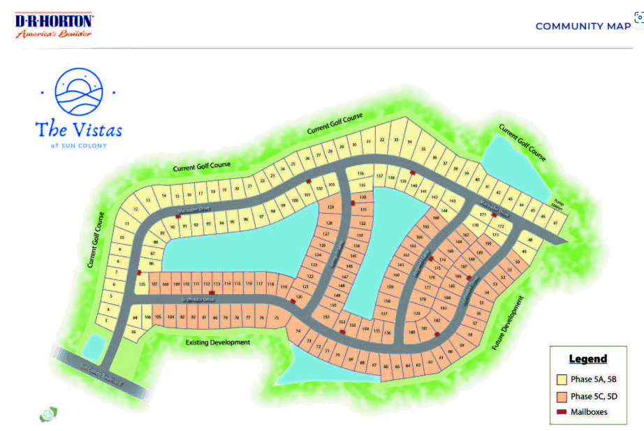 The Vistas at Sun Colony new home community in Longs.