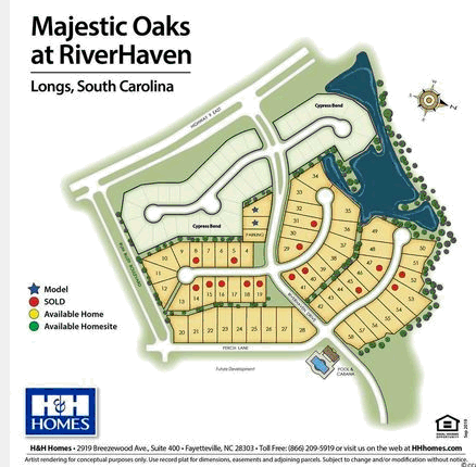 Dream Finders Homes Majestic Oaks at River Haven Community Map