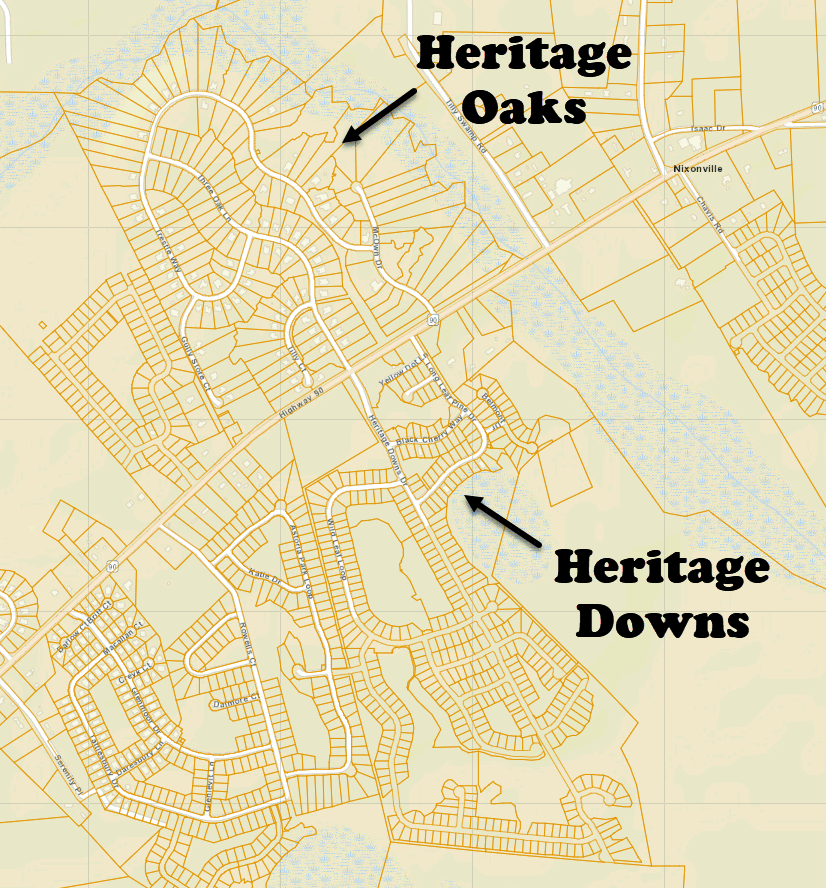 Heritage Preserve, Heritage Oaks, Heritage Downs new home communities in Conway