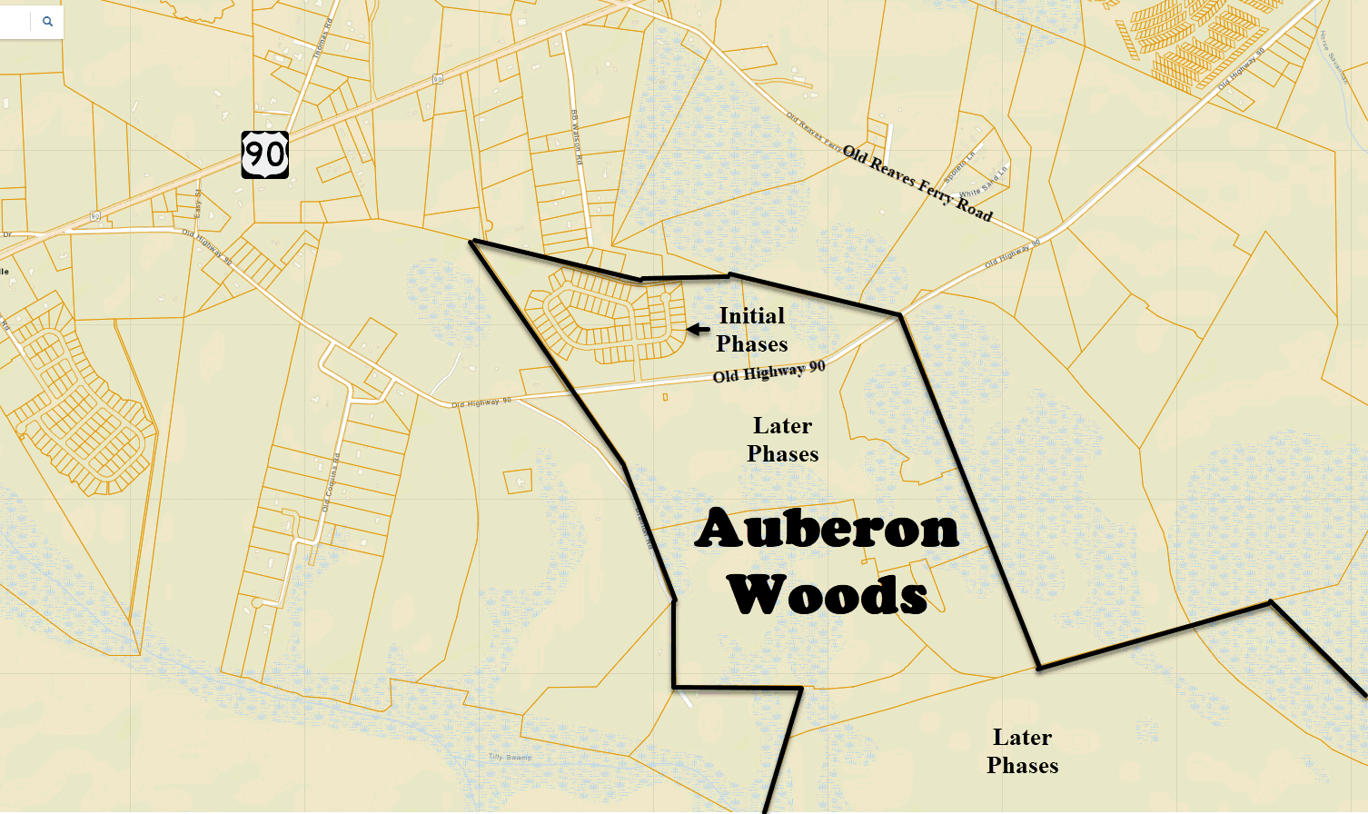 New home community of Auberon Woods in Conway