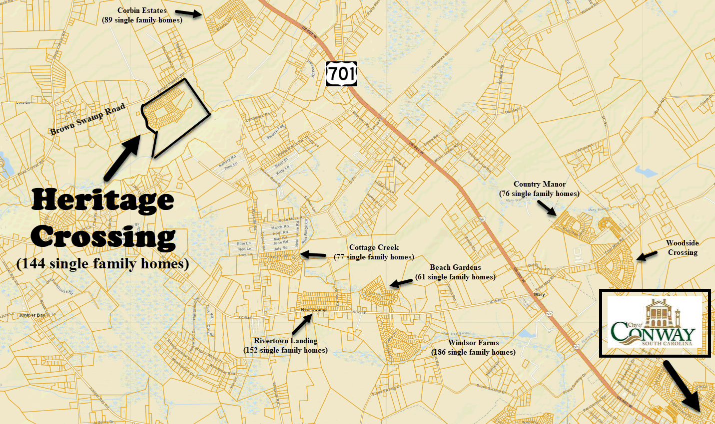 New home community of Heritage Crossing by D. R. Horton