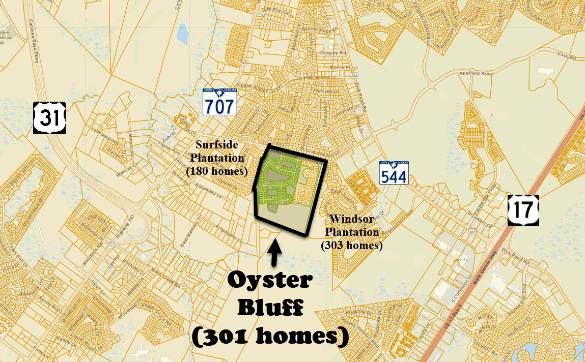 Oyster Bluff new home community in Surfside