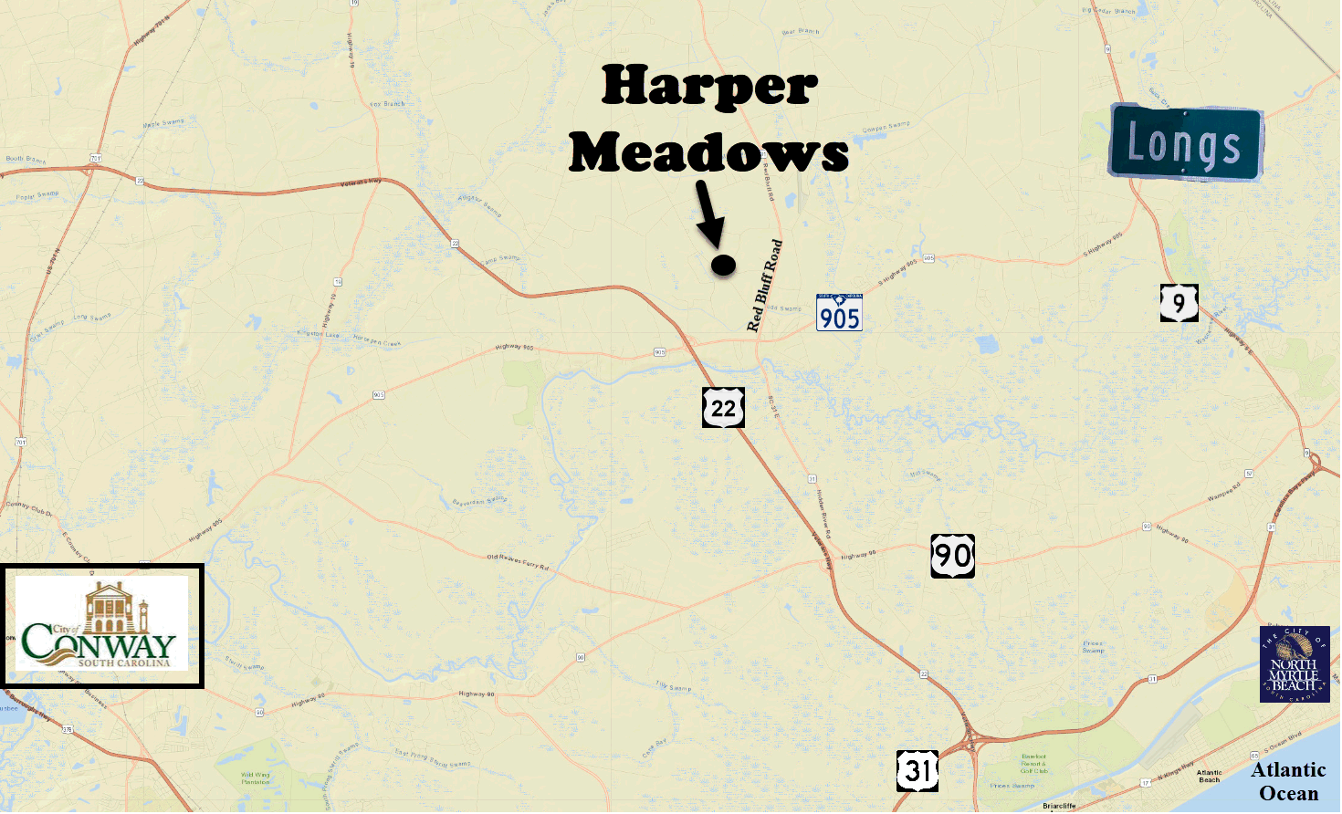 New home community of Harper Meadows in Longs by D. R. Horton