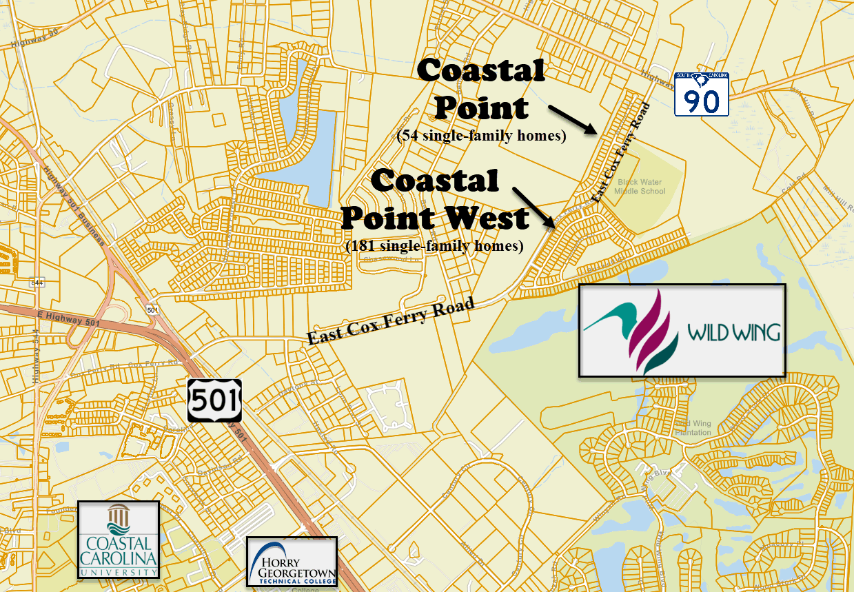 Coast Point West new home community in Conway by Mungo Homes