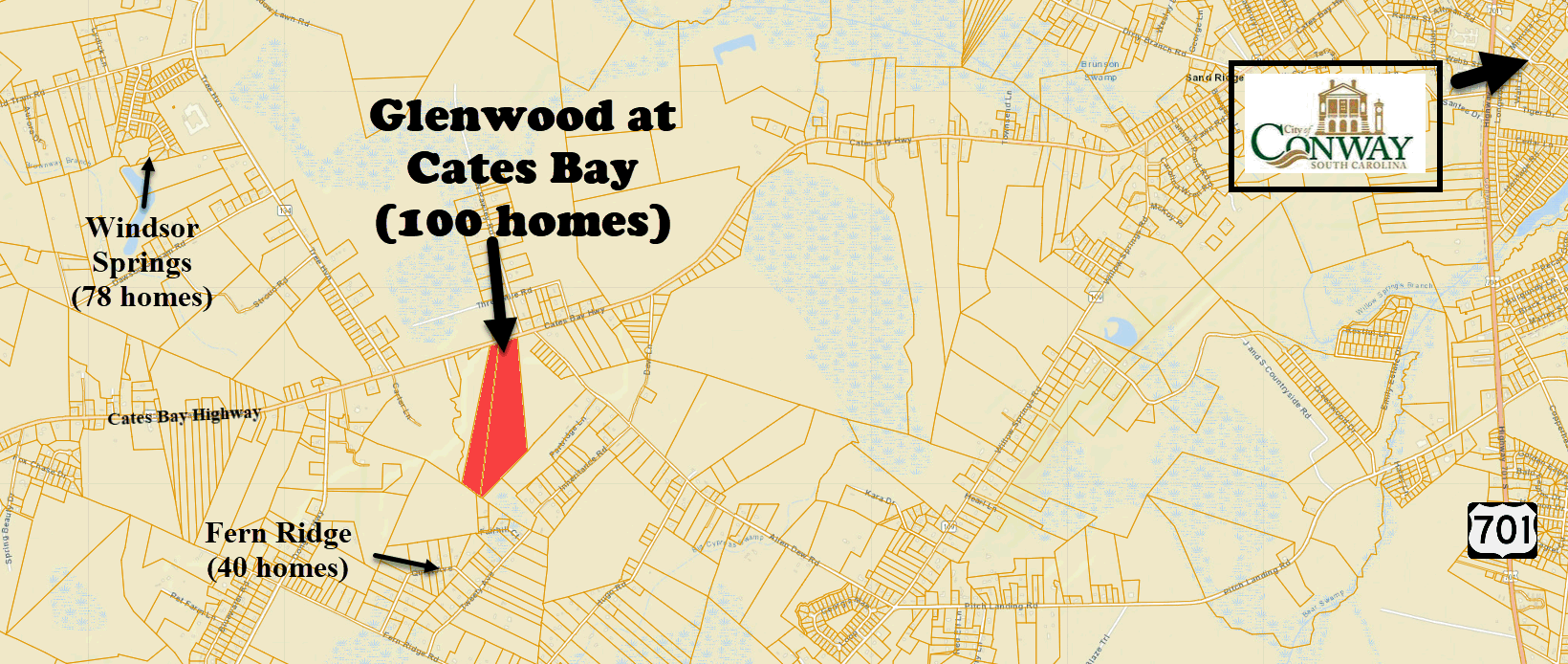 Glenwood at Cates Bay new home community in Conway