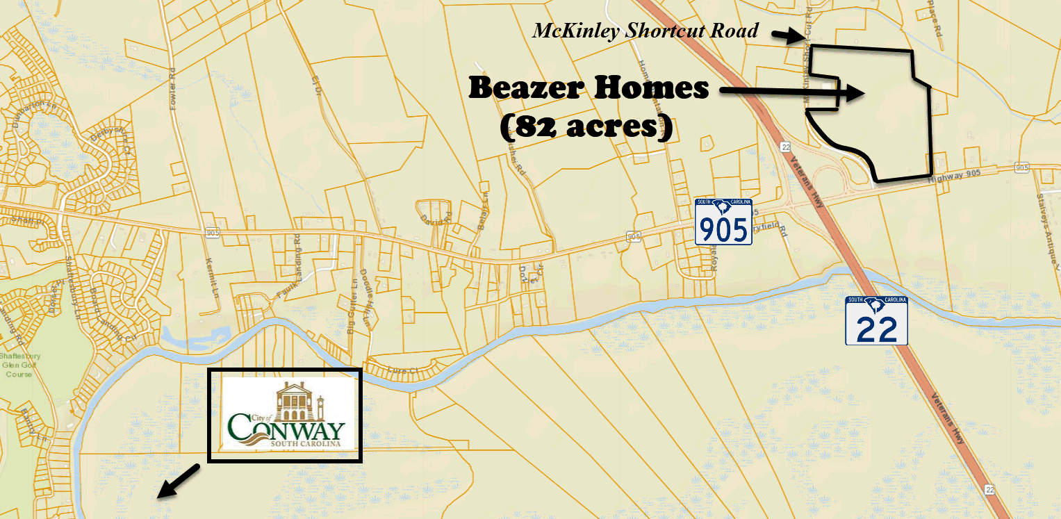 Beazer Homes new home community in Conway off of McKinley Shortcut Road