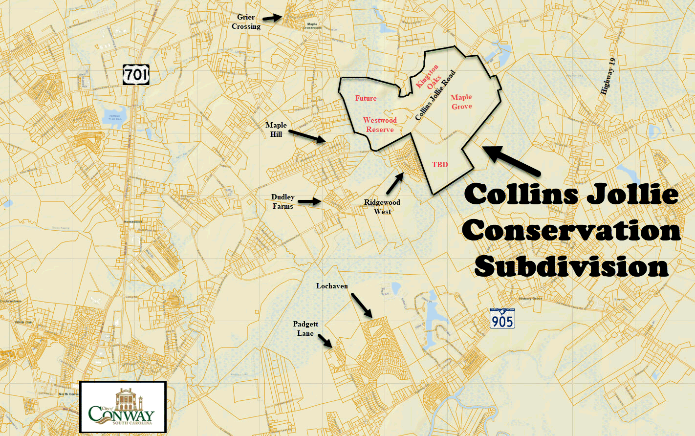 Collins Jollie Subdivision in Conway