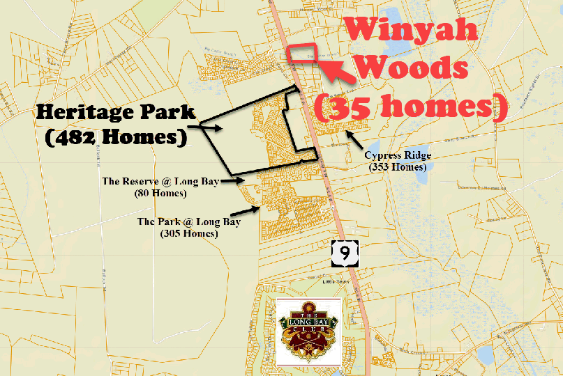 New home community of Winyah Woods in Longs, SC