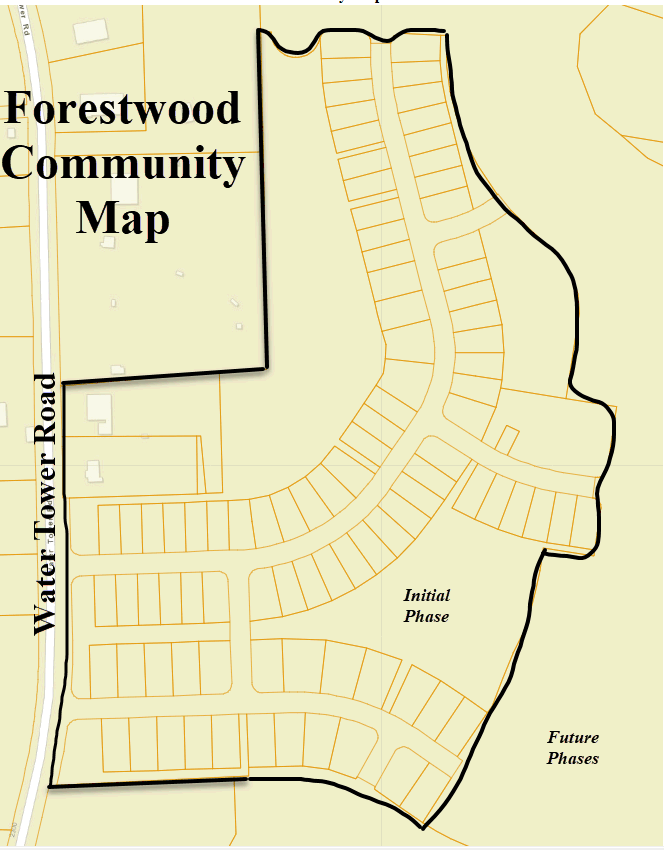 Community Map of Forestwood - new home community in North Myrtle Beach by Pulte.