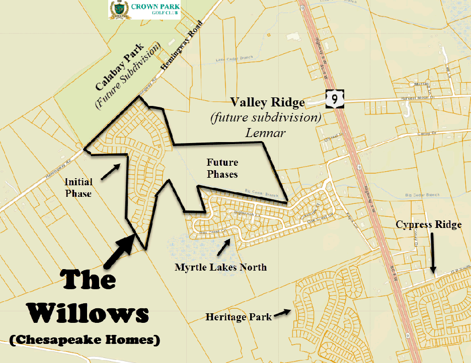 The Willows new home community in Longs, SC