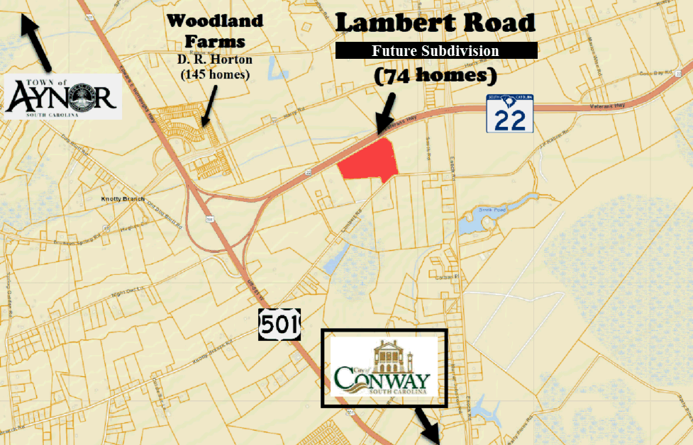 New home community off of Lambert Road in Conway