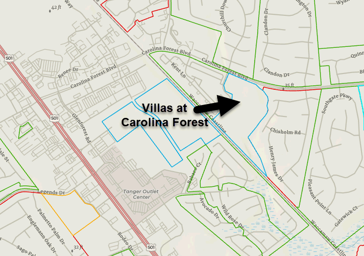 Villas at Carolina Forest new townhomes in Carolina Forest