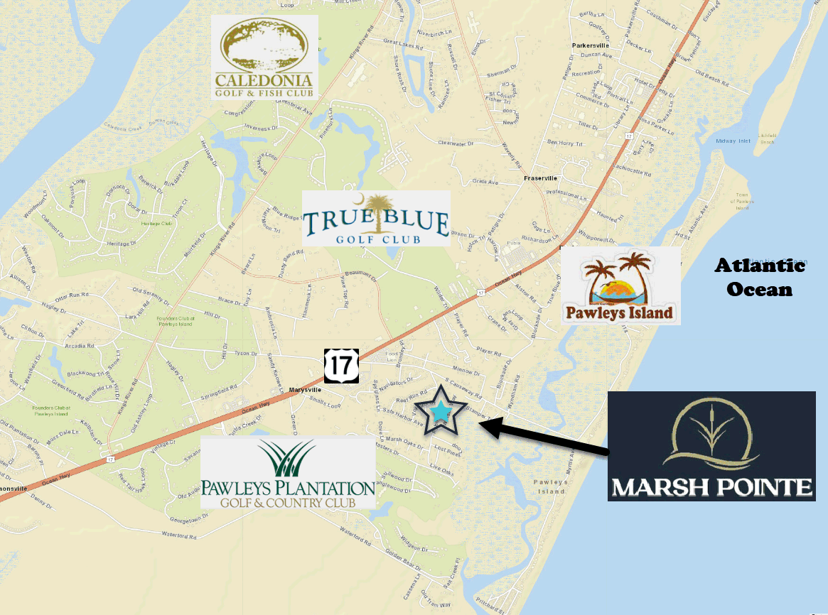 New home community of Marsh Pointe in Pawleys Island
