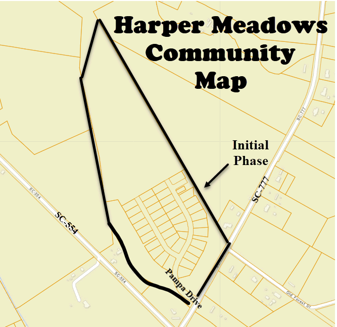 Harpers Meadows Community Map - new home community in Longs by D. R. Horton